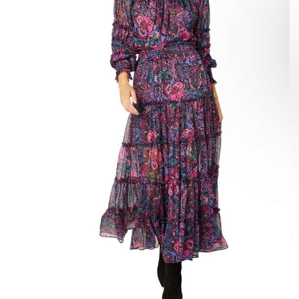 MISA LOS ANGELES ananda maxi skirt in flora electric
39” length
One side slit